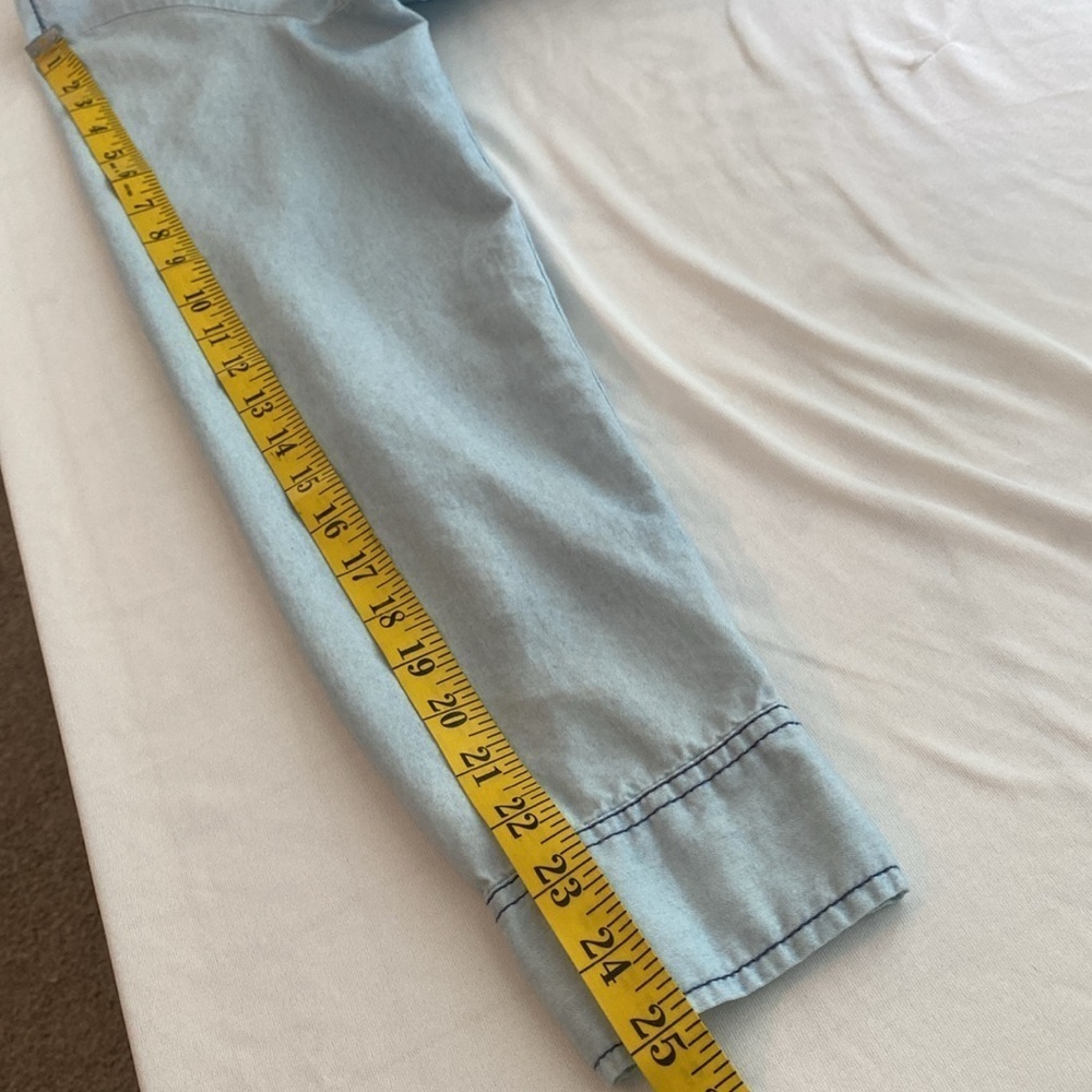 Maurices button down shirt long sleeve lace panel in back collared size large - Picture 7 of 10